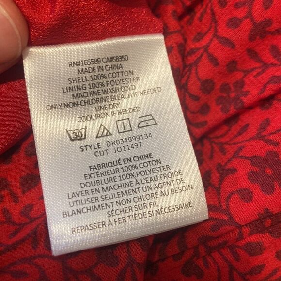 NWT Joie ADANSON MINI COTTON DRESS IN TRUE RED PLUM PERFECT ruffles Sz 2 S - Picture 13 of 15